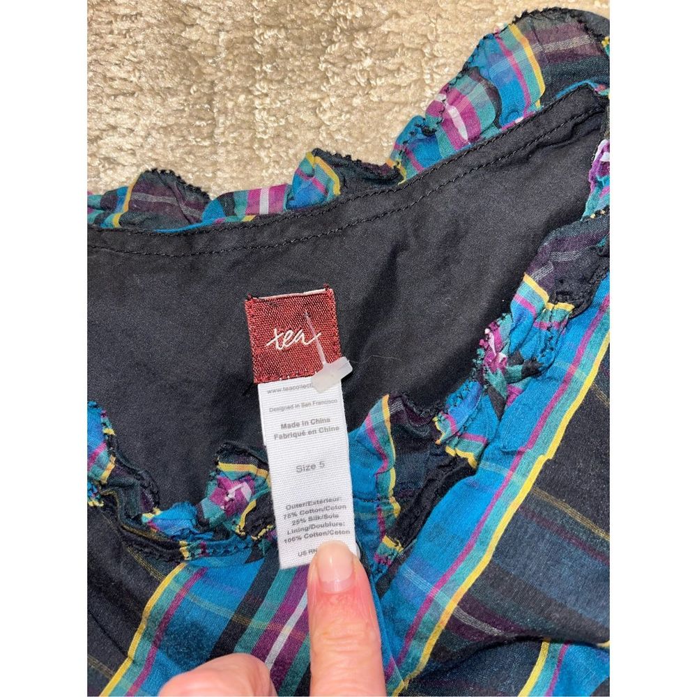 Tea Collection Plaid Winter Ruffle Dress | Size 5 - Picture 8 of 8